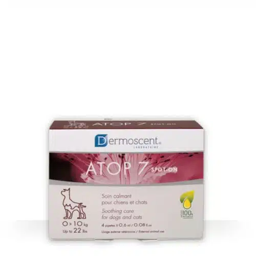 Dermoscent ATOP 7® spot-on lašai sudirgusiai arba į alergiją linkusiai odai šunims ir katėms