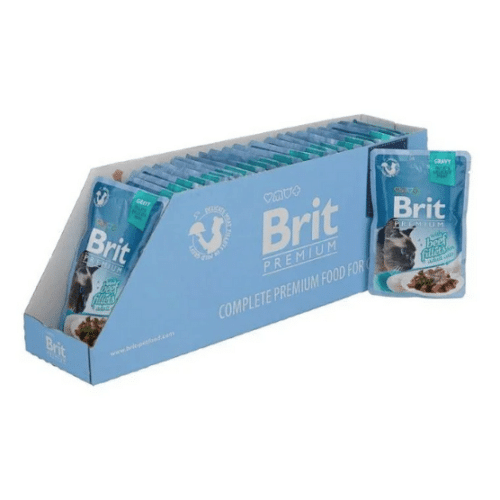 Brit Premium Delicate Beef in Gravy konservai katėms jautienos filė padaže 24vnt.