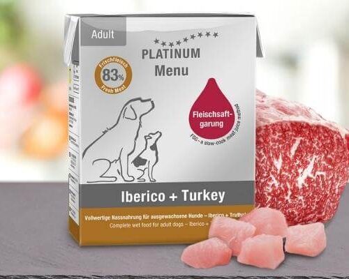 platinum wet dog food menu adult iberico turkey